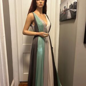 Elegant Multicolor Maxi Dress